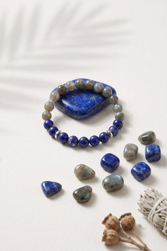 Lapis Lazuli ve Labradorit Doğal Taş Bileklik