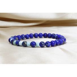 Lapis Lazuli - Larimar Doğal Taş Bileklik