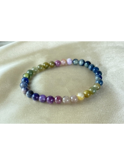 Safir Yakut Zümrüt Taşı Karma Doğal Taş Bileklik