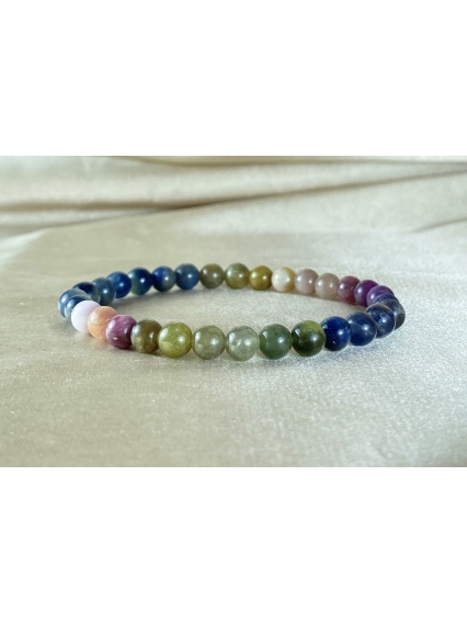 Safir Yakut Zümrüt Taşı Karma Doğal Taş Bileklik
