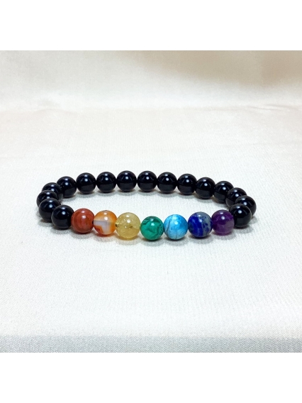 Oniks Doğal Taş Çakra Bileklik