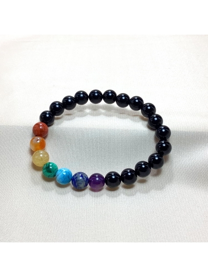 Oniks Doğal Taş Çakra Bileklik