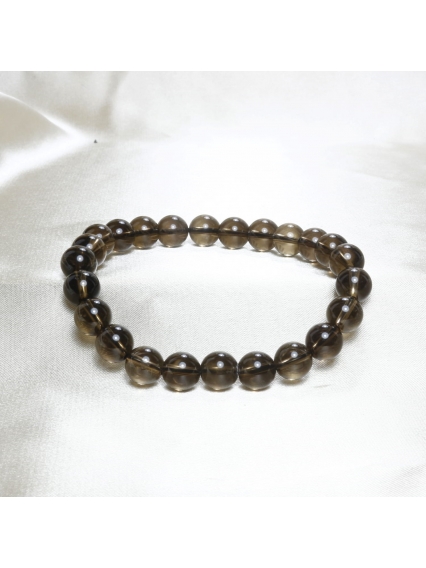 Dumanlı Kuvars Bileklik | Küre Kesim 8 mm