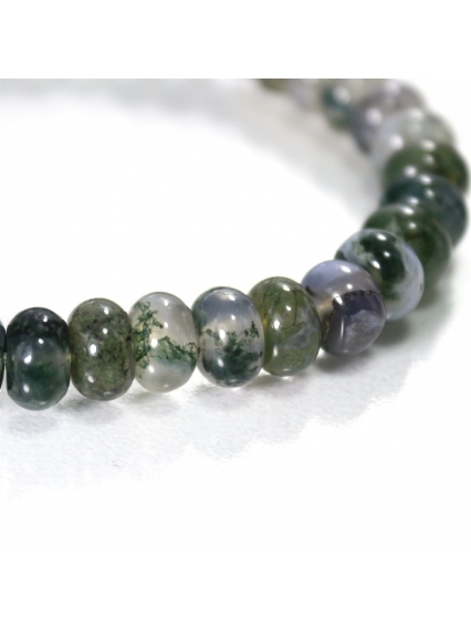 Yosunlu Akik Rondela Bileklik - Bereket Taşı