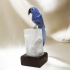 Kuvars ve Sodalit Taşı Doğal Dekoratif Papağan Obje 190 gr