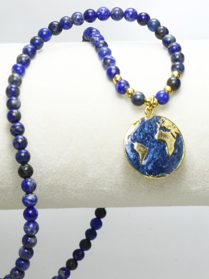 Doğanın Kalbinden Yosunlu Akik Taşı Kolye | Gerçek Altın Kaplama