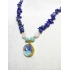 Gökyüzünün Kalbinden | Lapis Lazuli, Amazonit, Kuvars Doğal Taş Kolye – El Yapımı & 24 Ayar Altın Kaplama