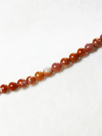 Gerçek Yemen Akik Taşı Kolye | 4 mm | Enerji & Şifa Takısı