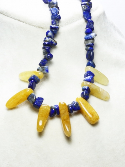 Lapis Lazuli & Akik Taşı Tasarım Kolye