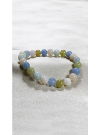 Orijinal Morganit Doğal Taş Bileklik | Kalp Çakrası ve Duygusal Denge İçin