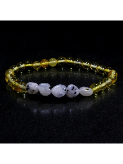 Damla Kehribar - Amorf Aytaşı Bileklik