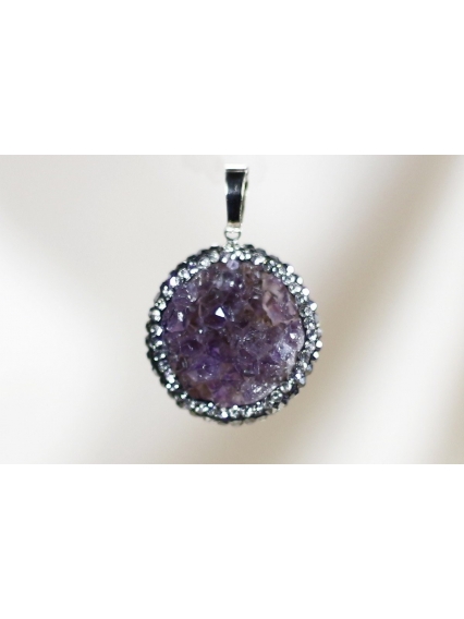 Ametist Kolye Ucu 7 gr * İşlenmemiş Doğal Taş Kolye Ucu