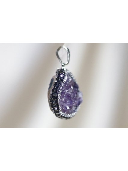 Ametist Kolye Ucu 7 gr * İşlenmemiş Doğal Taş Kolye Ucu