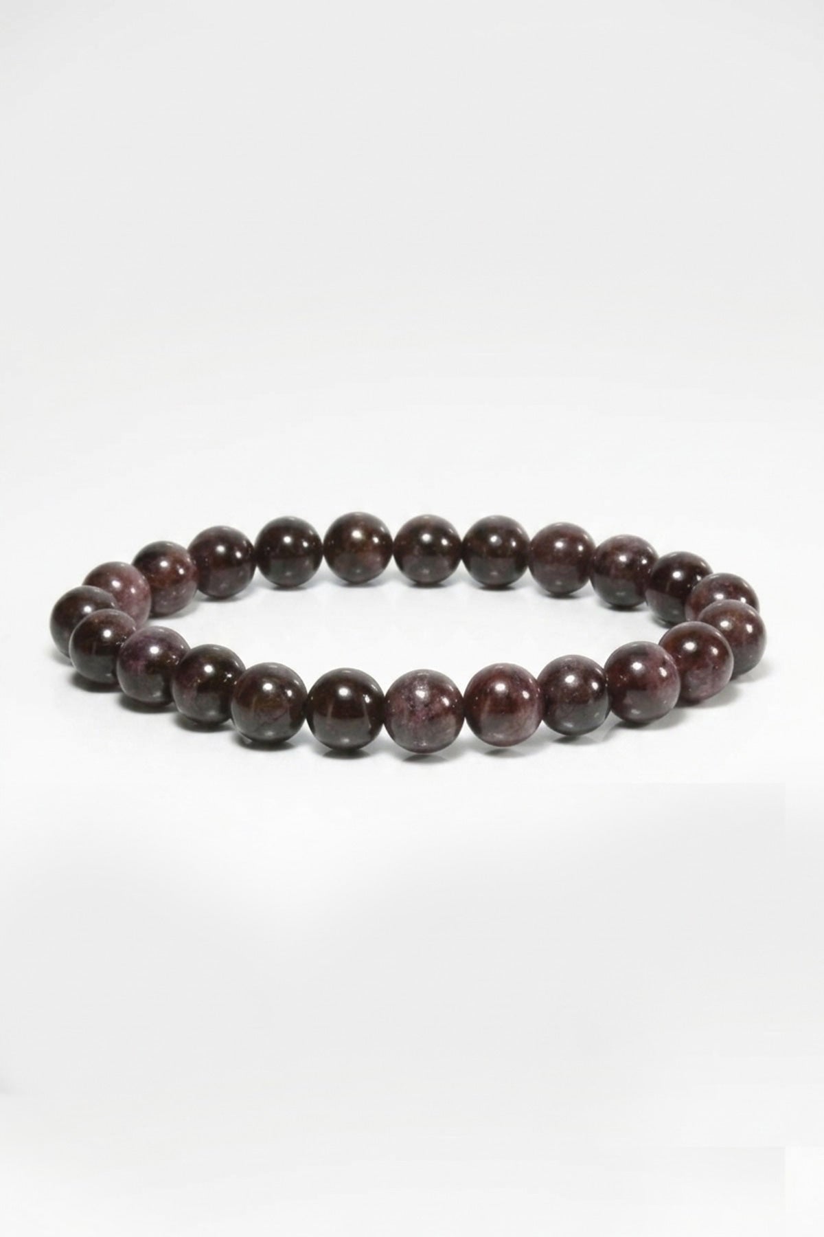 Hakiki Lal Taşı Bileklik - Küre Kesim Bordo Garnet