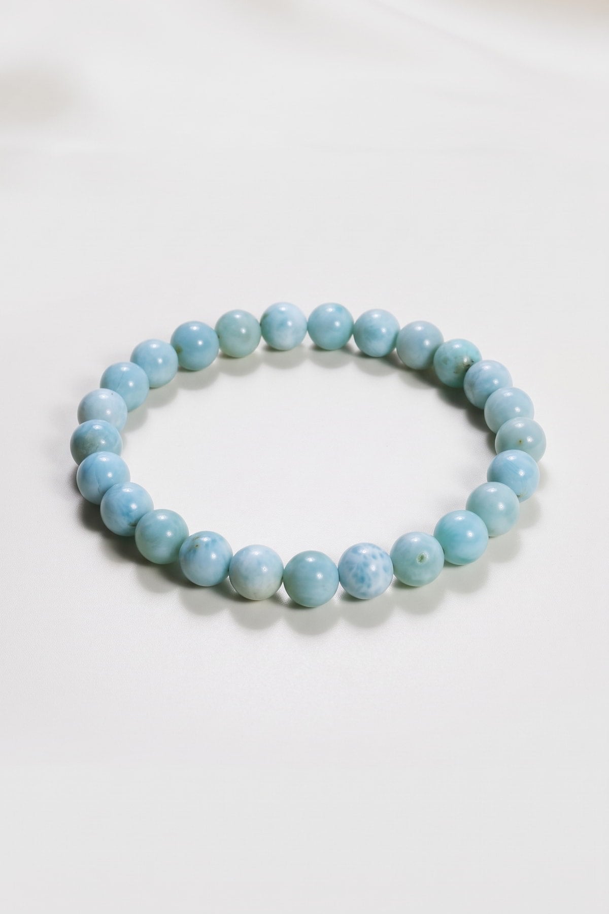 Doğal Larimar Taşı Kadın Bileklik - Okyanus Mavisi 8 mm