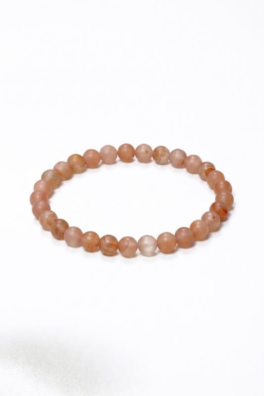 Hakiki Yemen Akik Bileklik - 4 mm İnce Küre Kesim